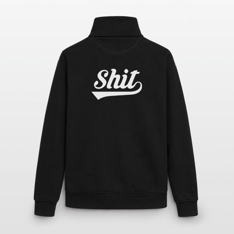 Shit Retro Script Unisex Organic Zip Sweatshirt by Stanley/Stella