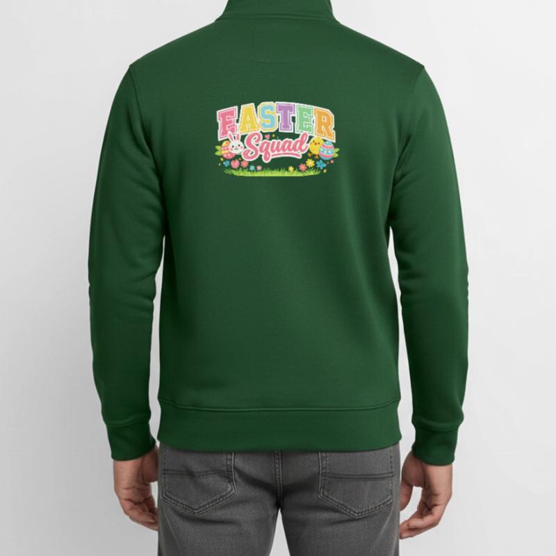 Easter Squad Egg Hunt Unisex Organic Zip Sweatshirt by Stanley/Stella