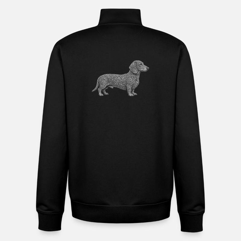 Dackel - Unisex Organic Zip Sweatshirt von Stanley/Stella - Schwarz