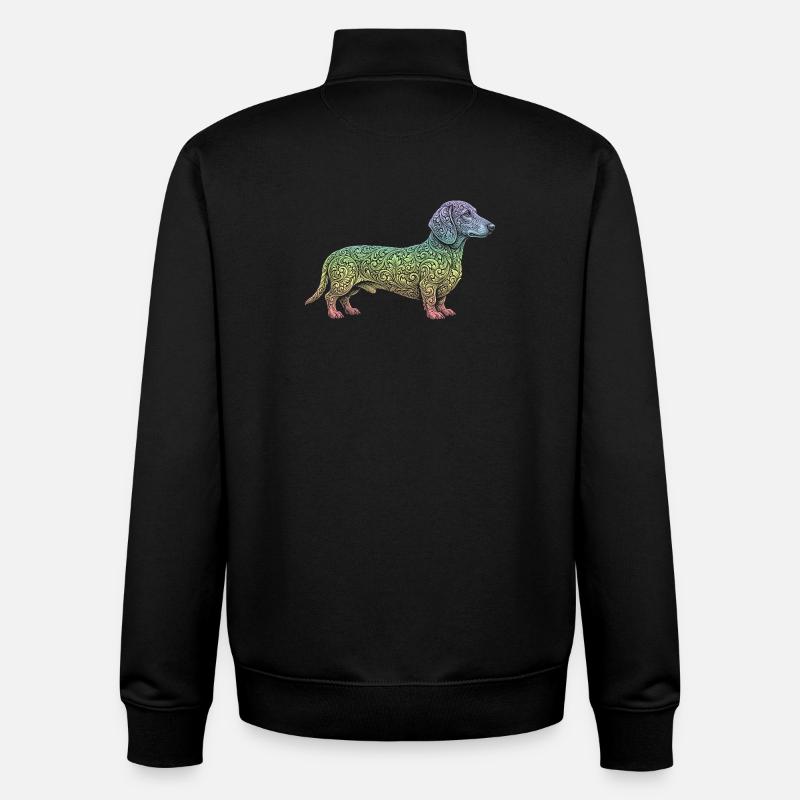 Dachshund - Unisex Organic Zip Sweatshirt by Stanley/Stella - black