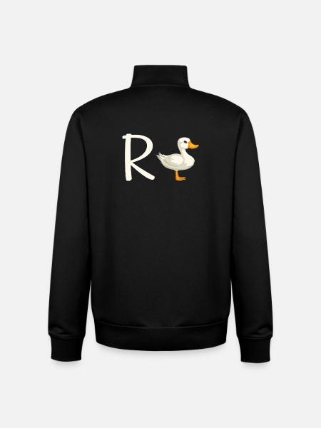 Pension with duck - Unisex Organic Zip Sweatshirt by Stanley/Stella - black