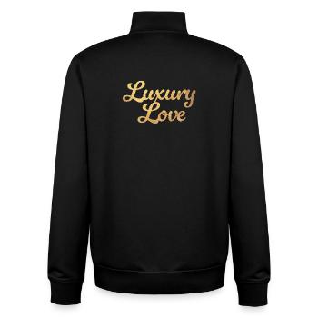 Luxe Amour Amour Or Luxe Exclusif Glamour Luxe - Sweat zippé unisexe en coton bio Stanley/Stella - noir - Dos - AI Model Male 185 light (185cm)