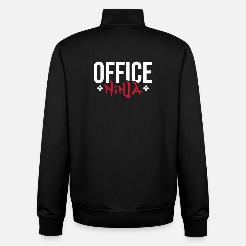 Büro-Ninja - Unisex Organic Zip Sweatshirt von Stanley/Stella - Schwarz