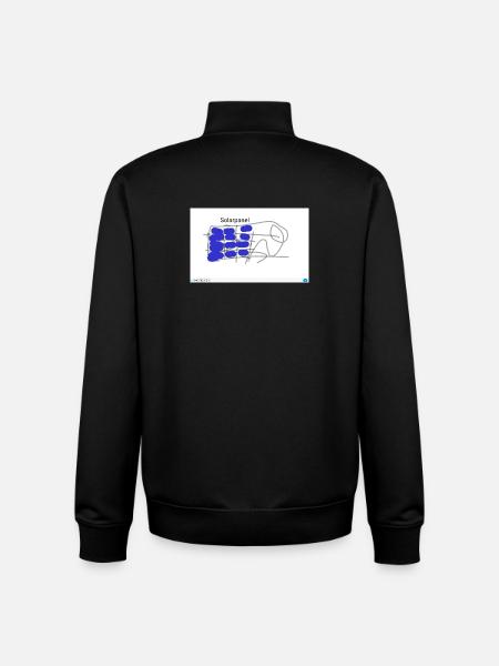 Solar Power Pattern in Blue - Unisex Organic Zip Sweatshirt by Stanley/Stella - black