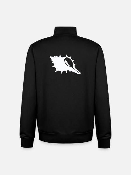 Seashell silhouette on the beach - Unisex Organic Zip Sweatshirt by Stanley/Stella - black