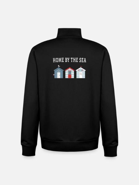 Home by the Sea – Beach Houses - Unisex Organic Zip Sweatshirt by Stanley/Stella - black