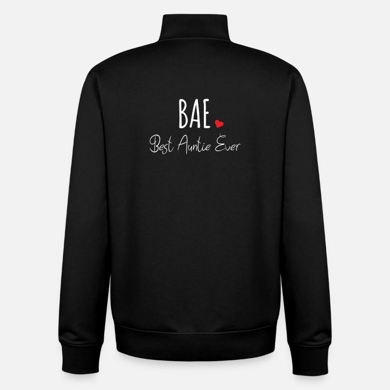Best Auntie Ever - Unisex Organic Zip Sweatshirt by Stanley/Stella - black