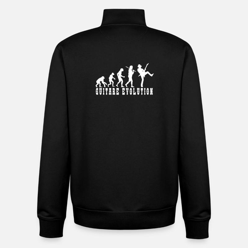 Evolution der Gitarrenkultur - Unisex Organic Zip Sweatshirt von Stanley/Stella - Schwarz