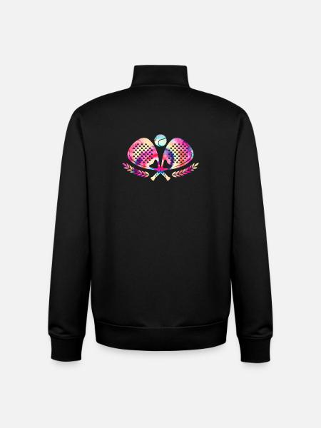 Padel Tennis Tie Dyed - Unisex Organic Zip Sweatshirt by Stanley/Stella - black