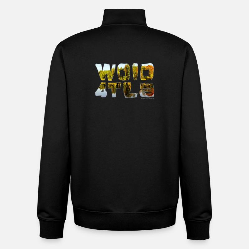 woid4tla - Wald4tler, Austrian dialect - Unisex Organic Zip Sweatshirt by Stanley/Stella - black