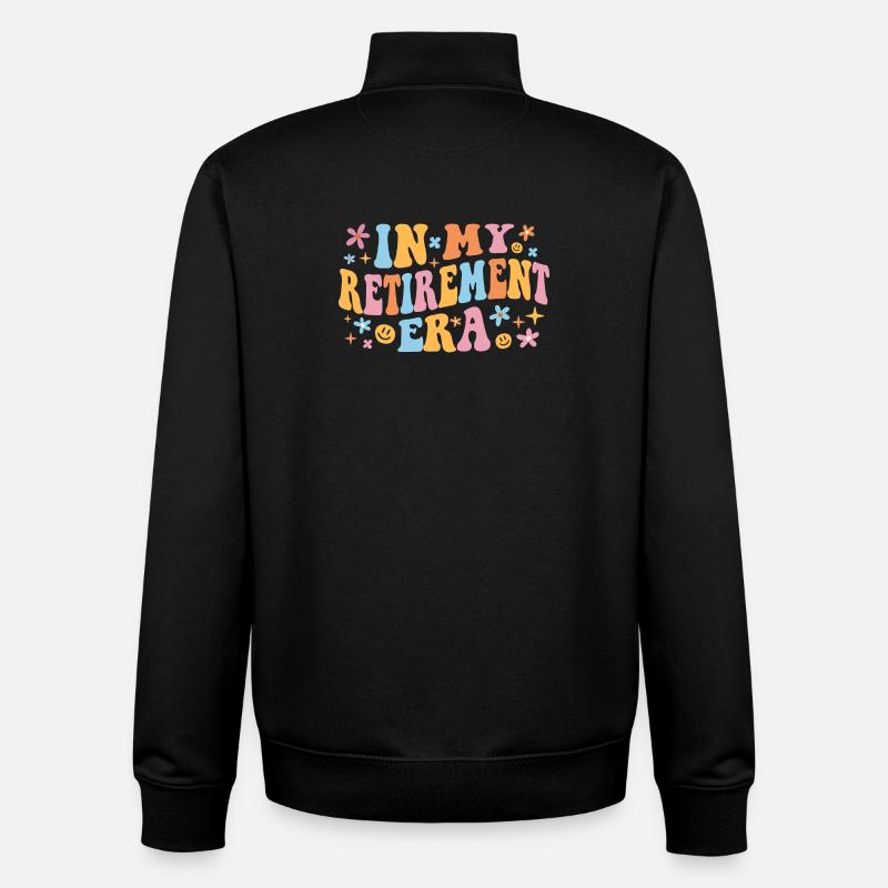 À l’époque de ma retraite, j’ai - Sweat zippé unisexe en coton bio Stanley/Stella - noir