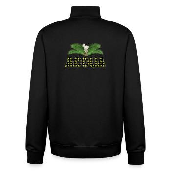 ACOUA - Unisex Organic Zip Sweatshirt by Stanley/Stella - black - Back - AI Model Male 185 light (185cm)