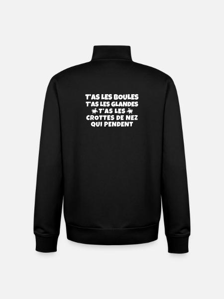 Jealousy, booger, funny phrases - Unisex Organic Zip Sweatshirt by Stanley/Stella - black