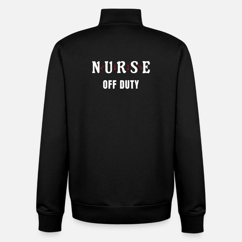 Infirmière Infirmière Infirmière Infirmière - Sweat zippé unisexe en coton bio Stanley/Stella - noir