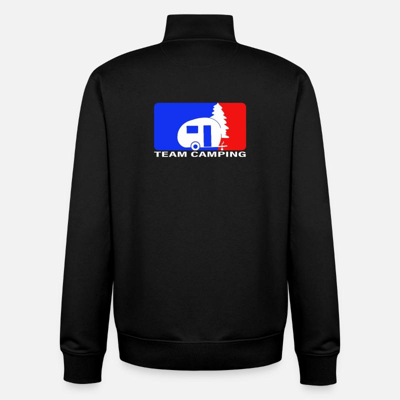 Team Camping - Unisex Organic Zip Sweatshirt von Stanley/Stella - Schwarz