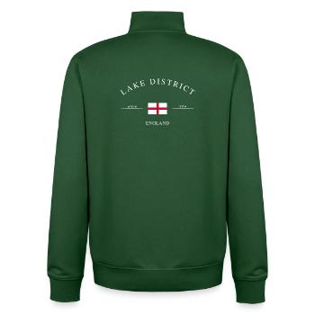 Lake District England – Souvenir et cadeau de vacances - Sweat zippé unisexe en coton bio Stanley/Stella - vert bouteille - Dos - AI Model Male 185 dark (185cm)