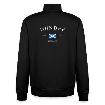 Dundee Scotland – Holiday Souvenir & Gift - Unisex Organic Zip Sweatshirt by Stanley/Stella - black - Back - AI Model Male 185 light (185cm)