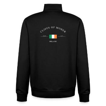 Souvenirs et cadeaux de vacances des falaises de Moher en Irlande - Sweat zippé unisexe en coton bio Stanley/Stella - noir - Dos - AI Model Male 185 light (185cm)