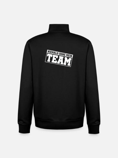 niemals_ohne_mein_team_- - Unisex Organic Zip Sweatshirt by Stanley/Stella - black