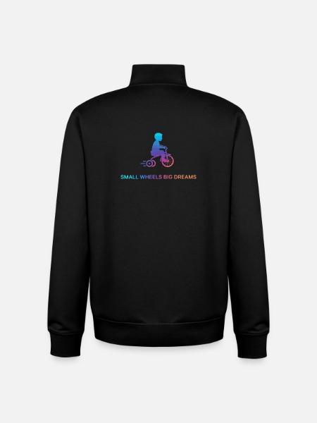 Small Wheels Big Dreams - Unisex Organic Zip Sweatshirt by Stanley/Stella - black