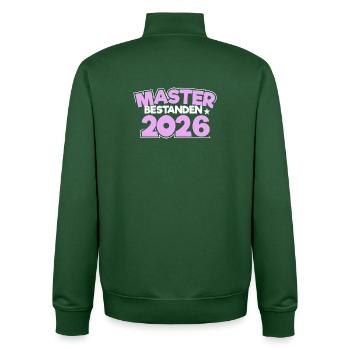 Master 2026 Diplôme - Sweat zippé unisexe en coton bio Stanley/Stella - vert bouteille - Dos - AI Model Male 185 dark (185cm)