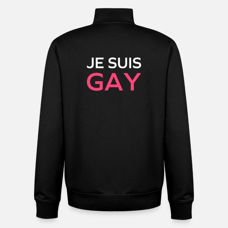 Ich bin schwul - Unisex Organic Zip Sweatshirt von Stanley/Stella - Schwarz