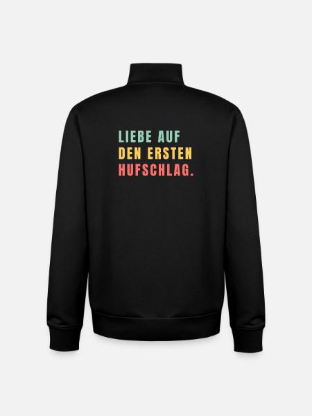 Love at first hoof beat - Unisex Organic Zip Sweatshirt by Stanley/Stella - black