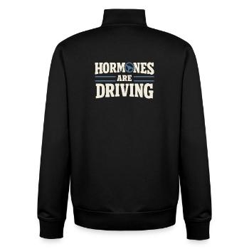 Perimenopause Humor Perimenopause - Unisex Organic Zip Sweatshirt von Stanley/Stella - Schwarz - Hinten - AI Model Male 185 light (185cm)