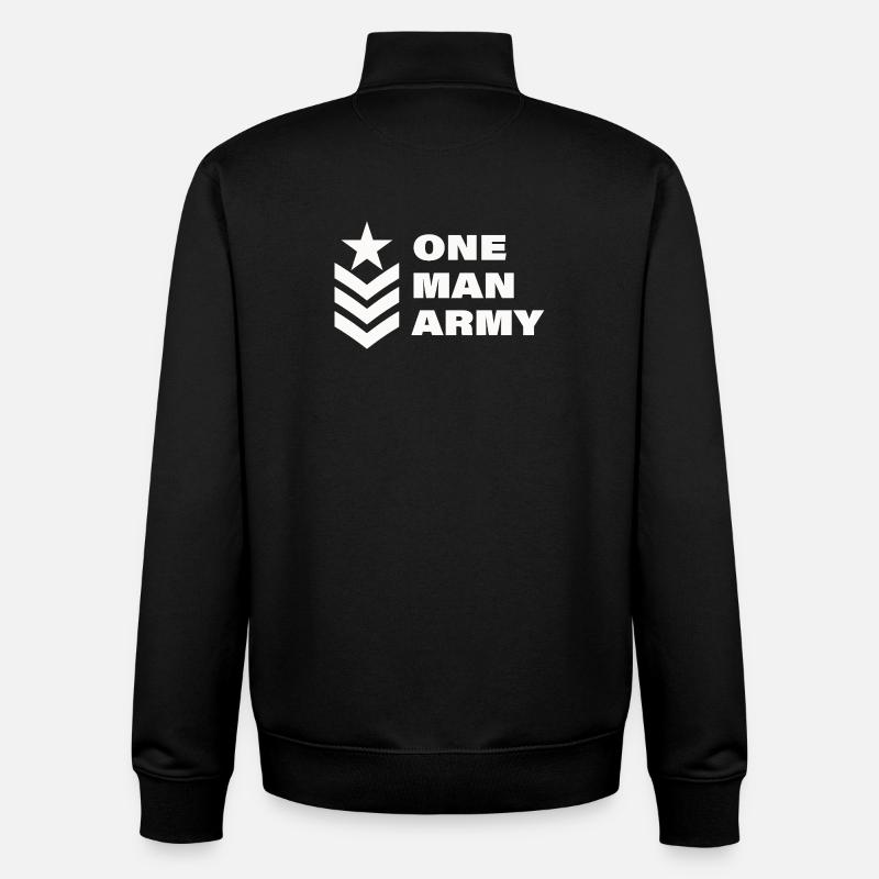 Un homme - Sweat zippé unisexe en coton bio Stanley/Stella - noir