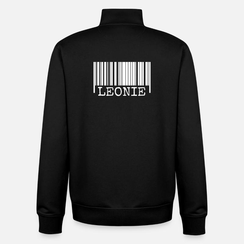 Leonie als Strichcode - Unisex Organic Zip Sweatshirt von Stanley/Stella - Schwarz