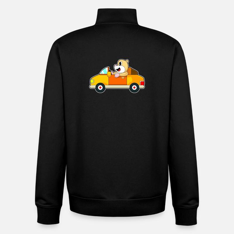Hamster Auto - Unisex Organic Zip Sweatshirt von Stanley/Stella - Schwarz