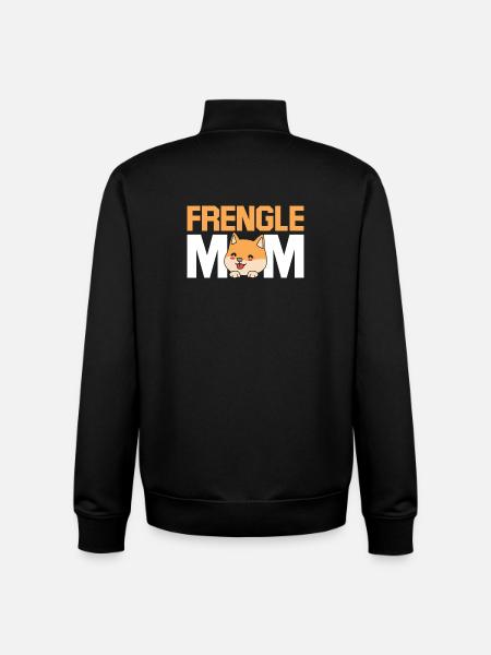 Frengle Dog - Unisex Organic Zip Sweatshirt by Stanley/Stella - black