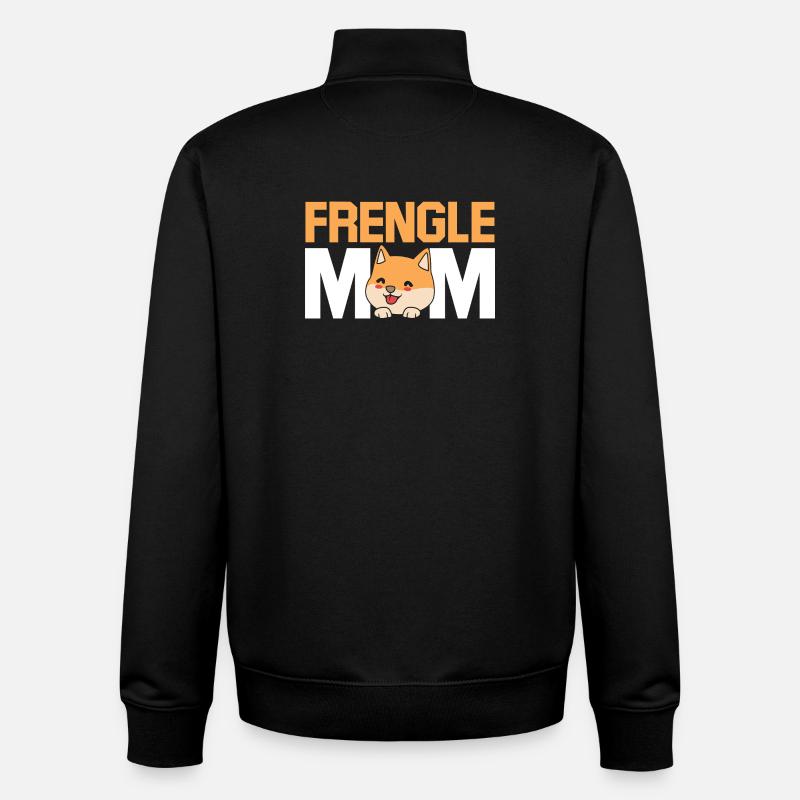 Frengle Dog - Unisex Organic Zip Sweatshirt by Stanley/Stella - black