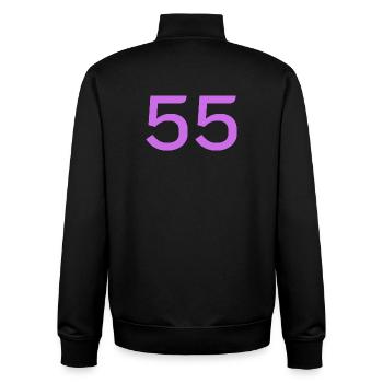 55 - Unisex Organic Zip Sweatshirt von Stanley/Stella - Schwarz - Hinten - AI Model Male 185 light (185cm)
