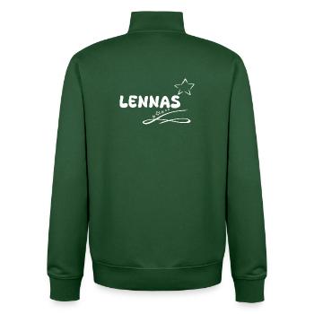 Stars of Lenna - Sweat zippé unisexe en coton bio Stanley/Stella - vert bouteille - Dos - AI Model Male 185 dark (185cm)
