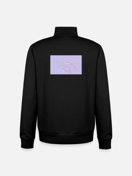 He didn't want to be late.... - Unisex Organic Zip Sweatshirt by Stanley/Stella - black