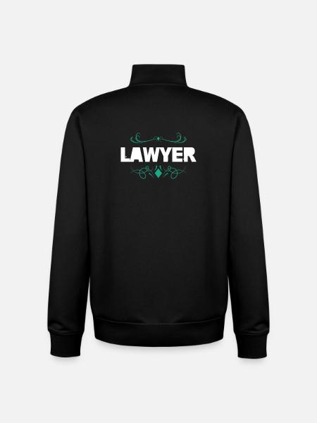 Lawyer logo with ornament - Unisex Organic Zip Sweatshirt by Stanley/Stella - black