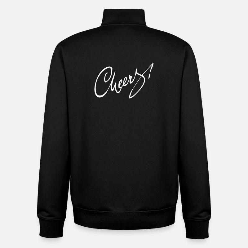 Cheers! - Unisex Organic Zip Sweatshirt von Stanley/Stella - Schwarz