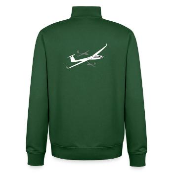 Segelflug Silhouette Minimalist - Unisex Organic Zip Sweatshirt von Stanley/Stella - Flaschengrün - Hinten - AI Model Male 185 dark (185cm)