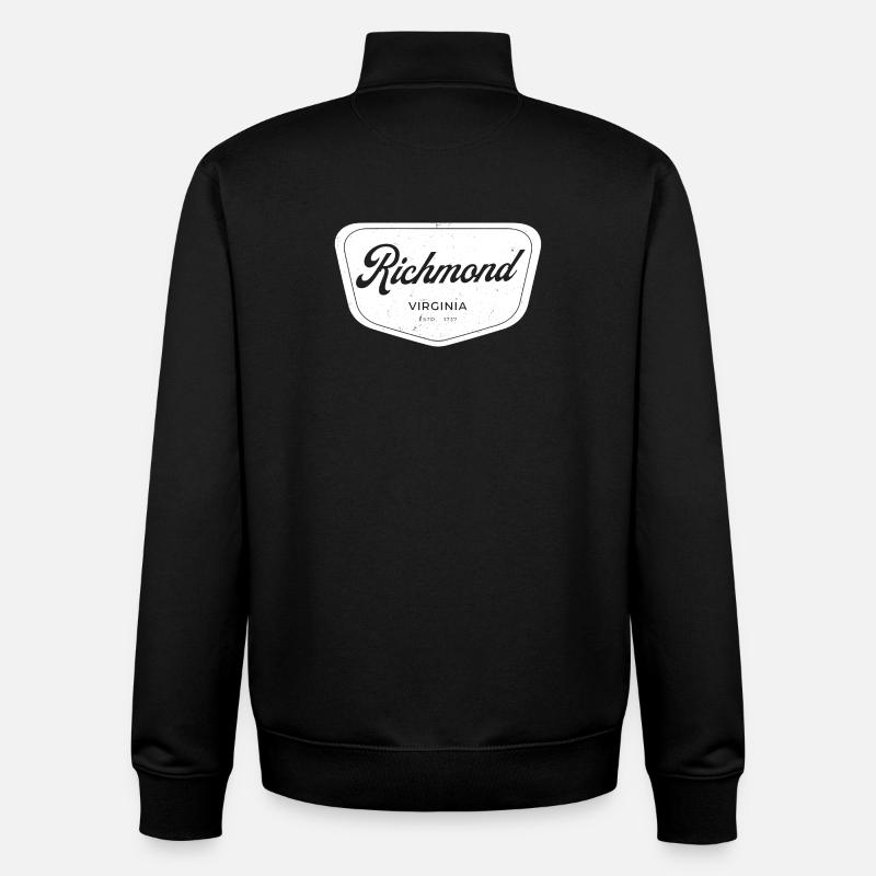 Richmond Virginia Script Emblem - Unisex Organic Zip Sweatshirt von Stanley/Stella - Schwarz