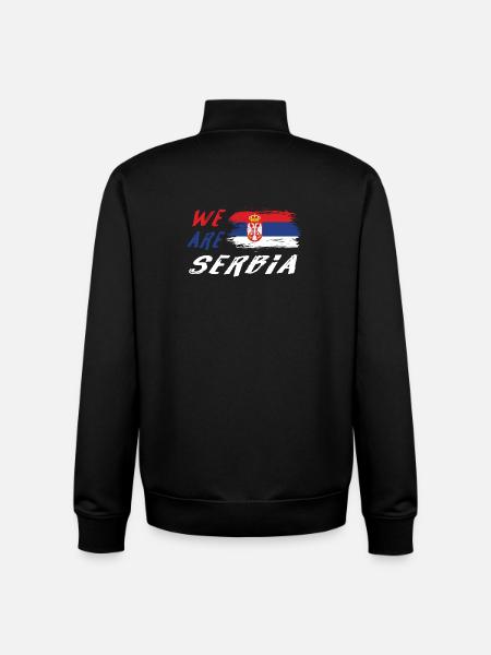 Wir sind Serbien - Unisex Organic Zip Sweatshirt von Stanley/Stella - Schwarz