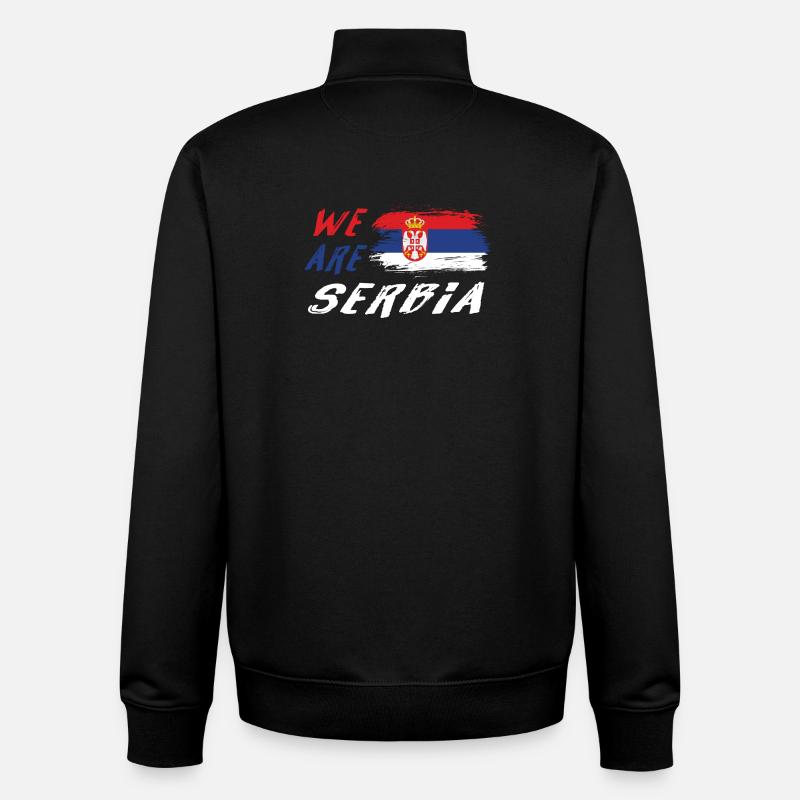 Wir sind Serbien - Unisex Organic Zip Sweatshirt von Stanley/Stella - Schwarz