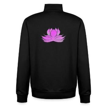 blumenmotive japan, japanische wasserrose - Unisex Organic Zip Sweatshirt von Stanley/Stella - Schwarz - Hinten - AI Model Male 185 light (185cm)