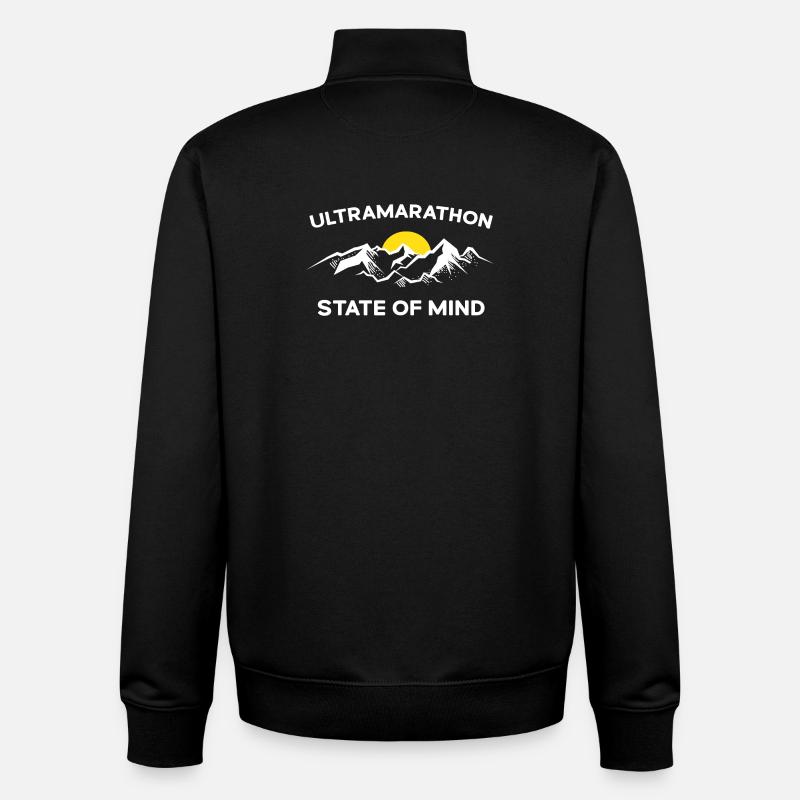Ultramarathon - État d’ - Sweat zippé unisexe en coton bio Stanley/Stella - noir