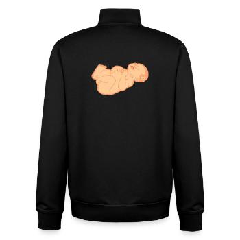 Nouveau-né, teint clair - Sweat zippé unisexe en coton bio Stanley/Stella - noir - Dos - AI Model Male 185 light (185cm)