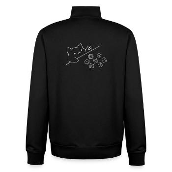 Katze Würfeln Lustiger RPG Gamer Tabletop Humor - Unisex Organic Zip Sweatshirt von Stanley/Stella - Schwarz - Hinten - AI Model Male 185 light (185cm)