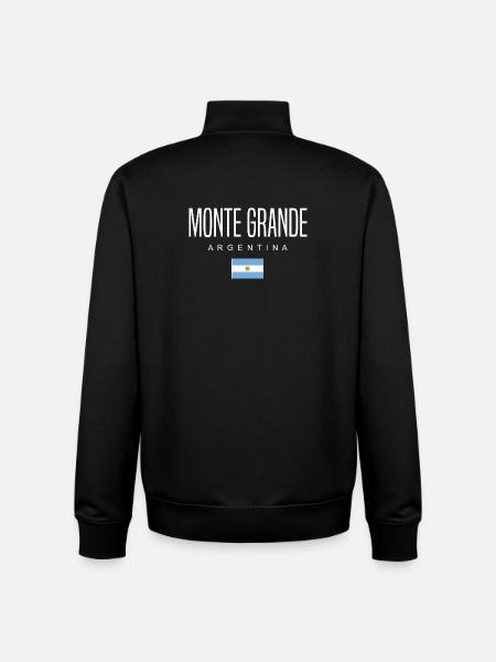 Monte Grande Argentina Argentinian - Unisex Organic Zip Sweatshirt by Stanley/Stella - black