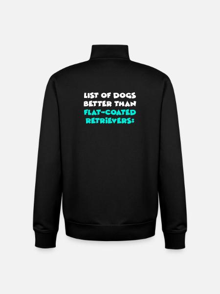 Flat-Coated Retriever - Unisex Organic Zip Sweatshirt by Stanley/Stella - black