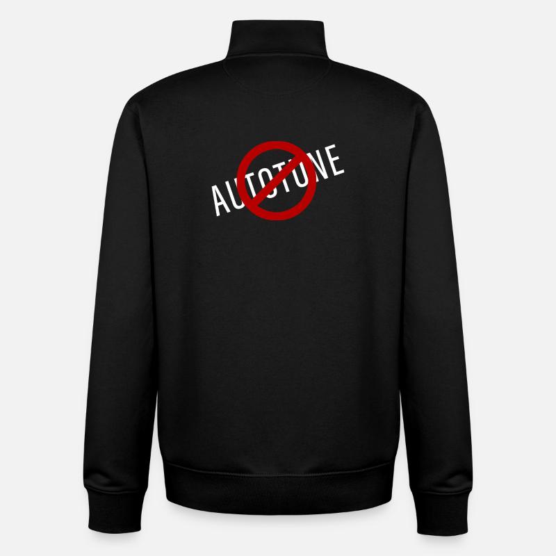 Pas d’Autotune - Sweat zippé unisexe en coton bio Stanley/Stella - noir