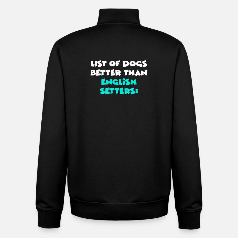 English Setter Englischer Setter - Unisex Organic Zip Sweatshirt von Stanley/Stella - Schwarz